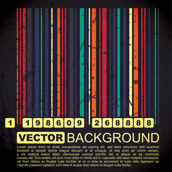 Grunge barcode bakgrund - vektor — Stock vektor