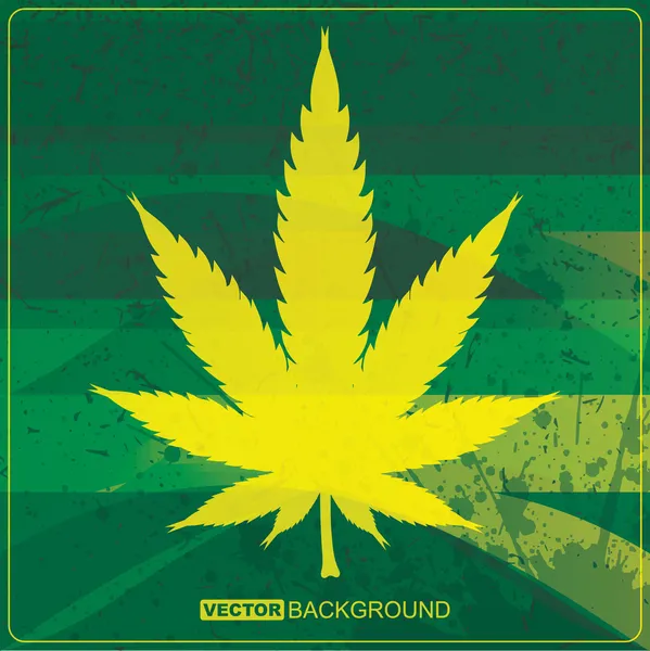 Marihuana cannabis leaf illustratie, abstracte symbool ontwerp — Stockvector