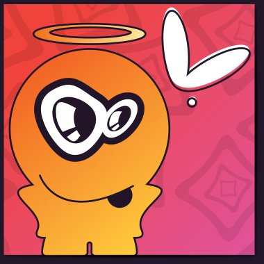 canavar retro zemin üzerine