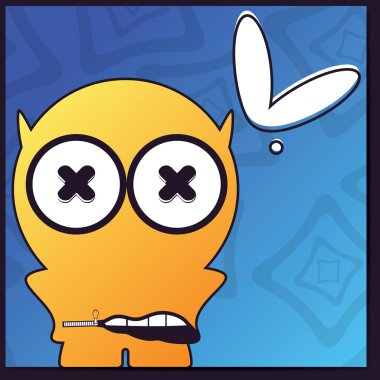 canavar retro zemin üzerine