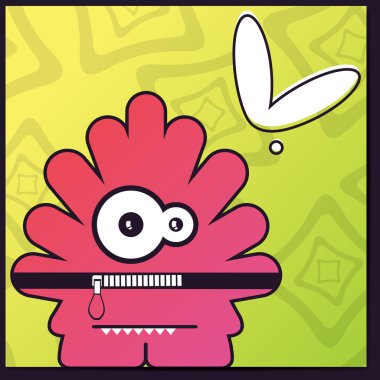 canavar retro zemin üzerine