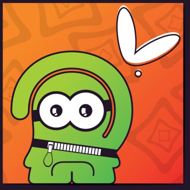 canavar retro zemin üzerine