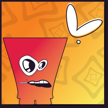 canavar retro zemin üzerine