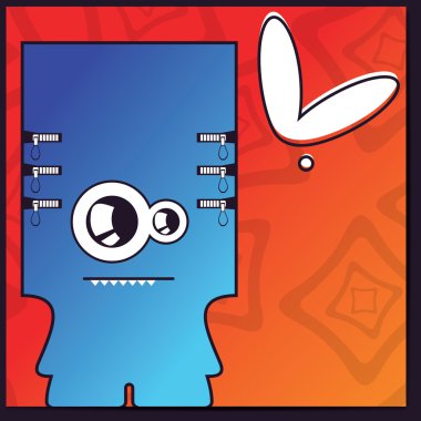 canavar retro zemin üzerine