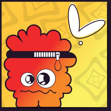 canavar retro zemin üzerine