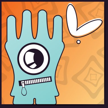 canavar retro zemin üzerine