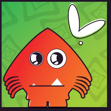 canavar retro zemin üzerine