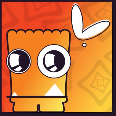 canavar retro zemin üzerine