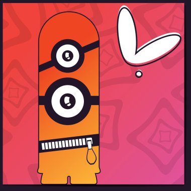 canavar retro zemin üzerine