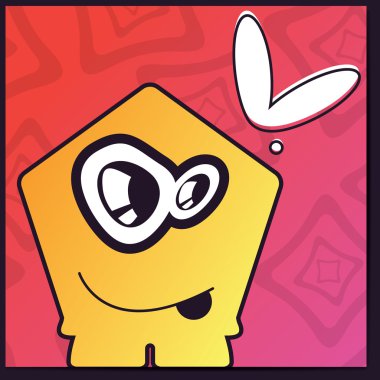 canavar retro zemin üzerine