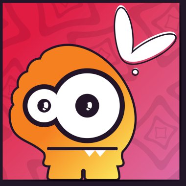 canavar retro zemin üzerine