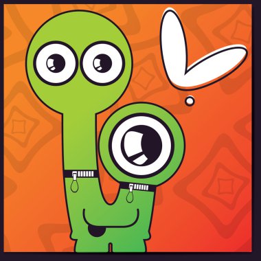 canavar retro zemin üzerine