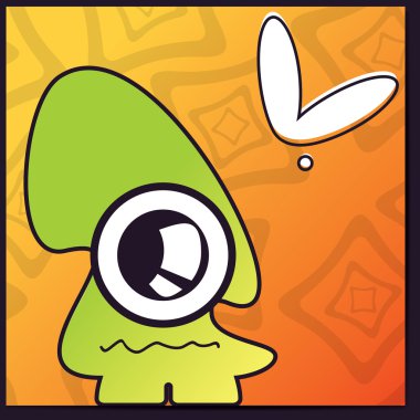 canavar retro zemin üzerine