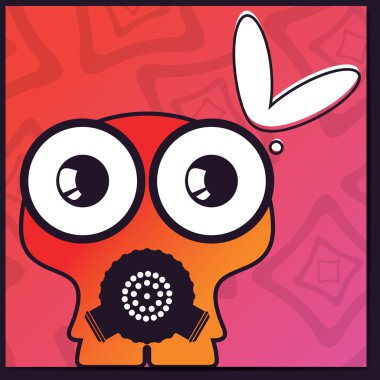 canavar retro zemin üzerine