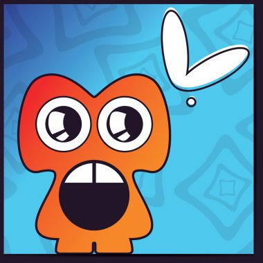 canavar retro zemin üzerine