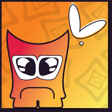 canavar retro zemin üzerine