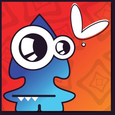 canavar retro zemin üzerine