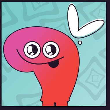 canavar retro zemin üzerine