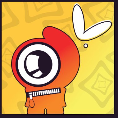 canavar retro zemin üzerine