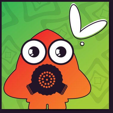 canavar retro zemin üzerine