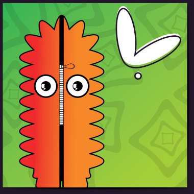 canavar retro zemin üzerine