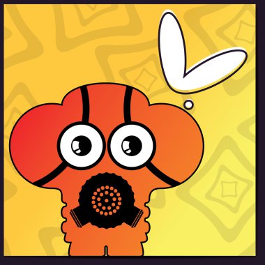 canavar retro zemin üzerine