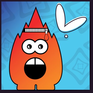 canavar retro zemin üzerine