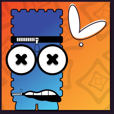 canavar retro zemin üzerine