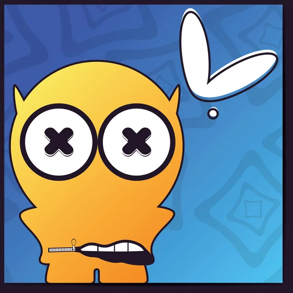 canavar retro zemin üzerine