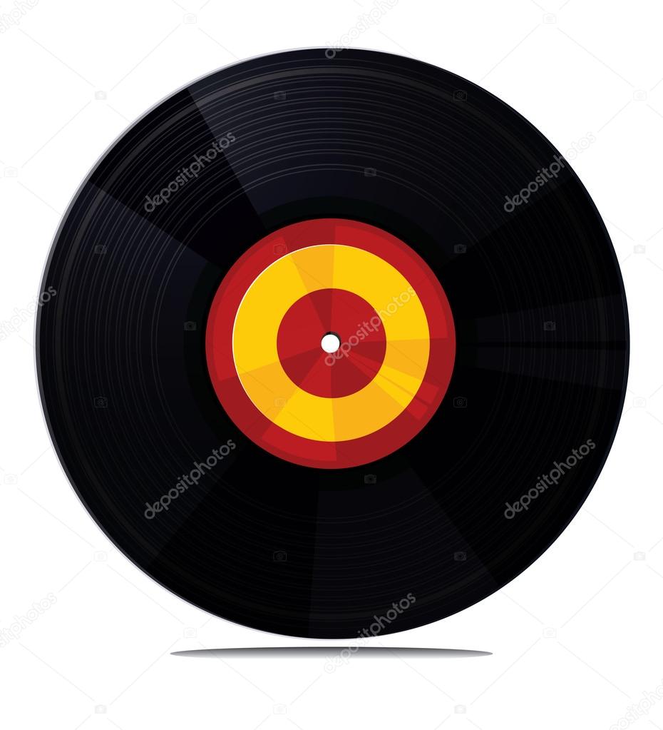 Retro vinyl record - vector