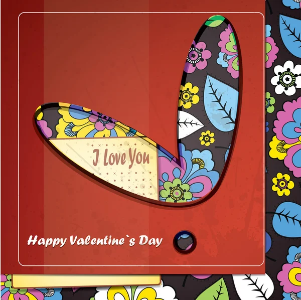 Tarjeta para San Valentín — Vector de stock