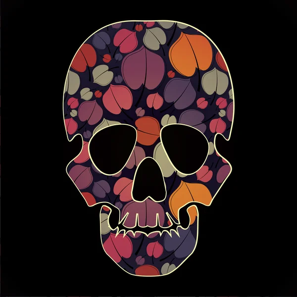 Calavera colorida — Vector de stock