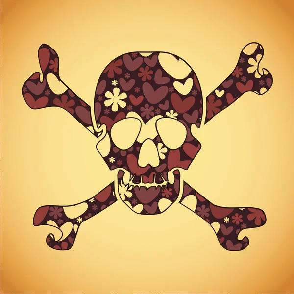 Calavera colorida — Vector de stock