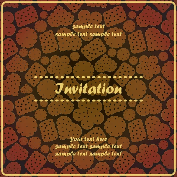 Invitation avec cookies — Image vectorielle