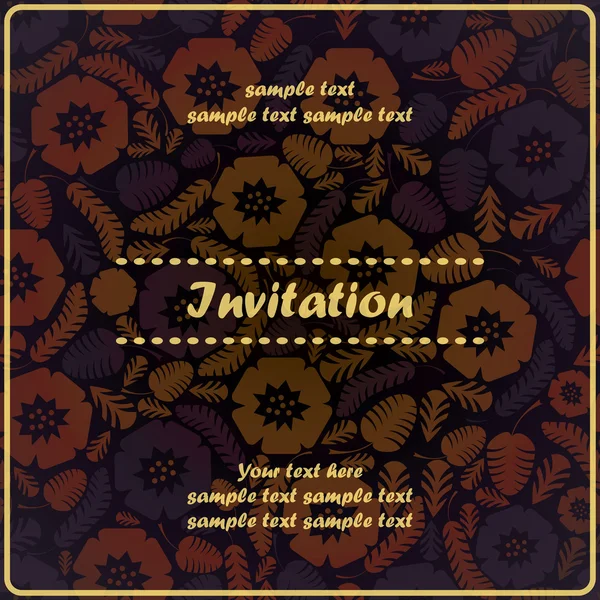 Floral invitation — Stock Vector