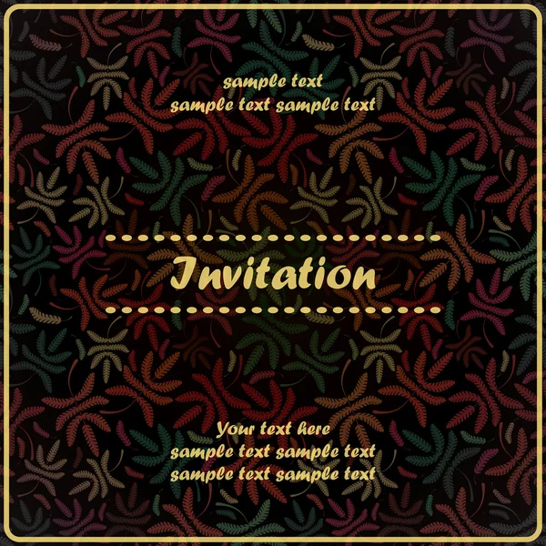 Invitation florale — Image vectorielle