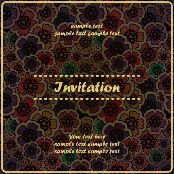 Invitation florale — Image vectorielle