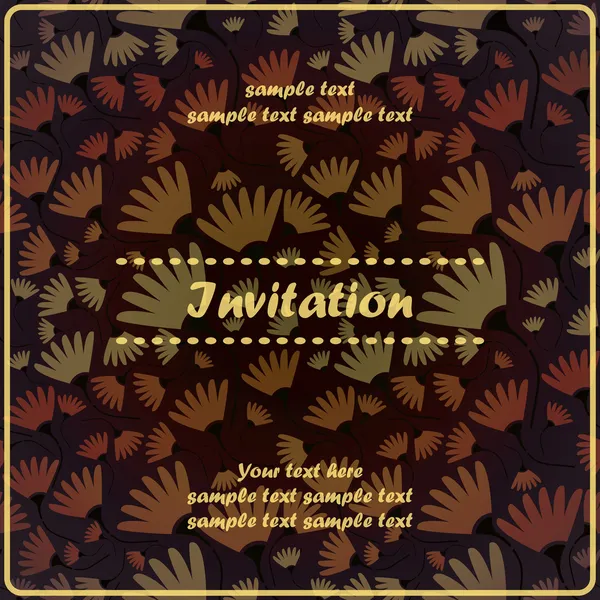 Floral invitation — Stock Vector