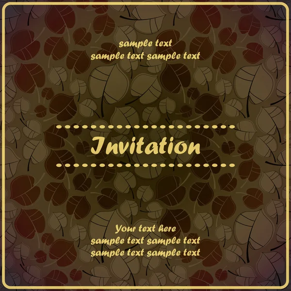 Invitation carte florale — Image vectorielle