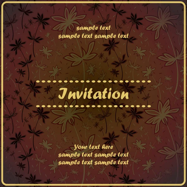 Invitation floral card — Stock Vector