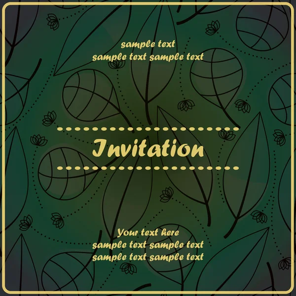 Invitation carte florale — Image vectorielle