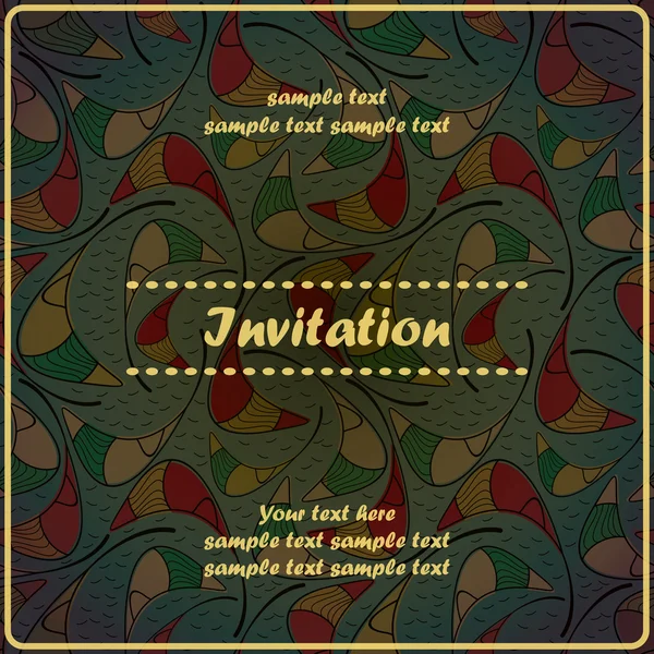 Invitation floral card — Stock Vector