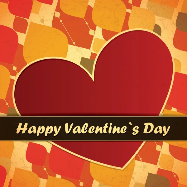 Cartão de Dia dos Namorados com folhetos fundo — Vetor de Stock