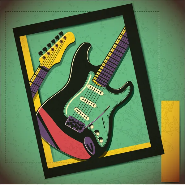 Vector afbeelding van muziekinstrument elektrische gitaar — Gratis stockfoto