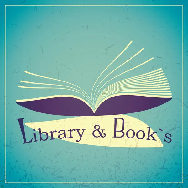 Βιβλιοθήκη και βιβλία — Διανυσματικό Αρχείο