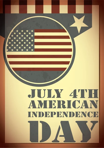 Unabhängigkeitstag - 4. Juli - Grunge-Hintergrund — Stockvektor