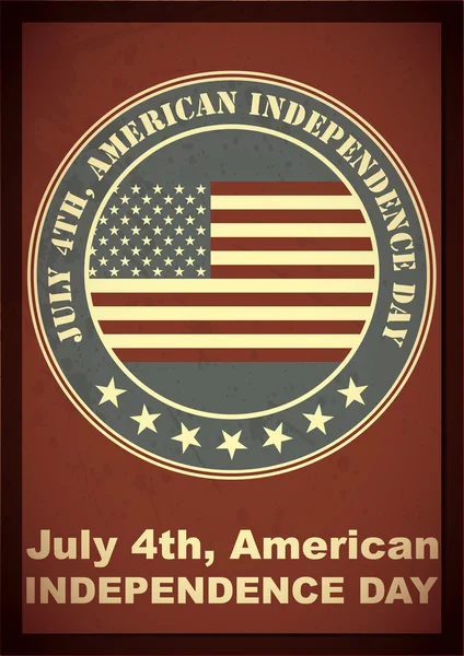 День независимости - 4 июля - гранж фон — стоковый вектор