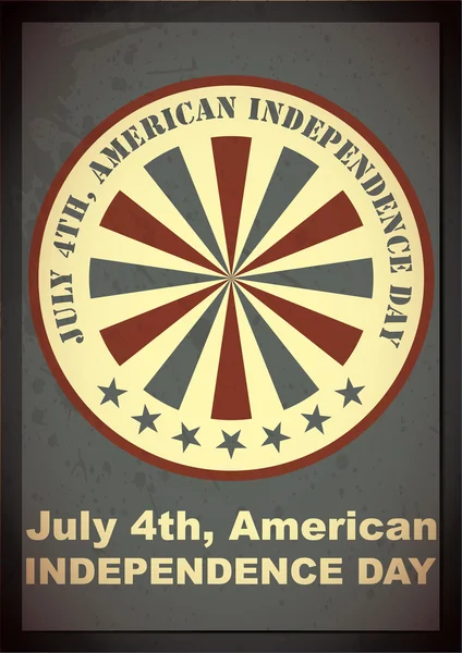 Unabhängigkeitstag - 4. Juli - Grunge-Hintergrund — Stockvektor