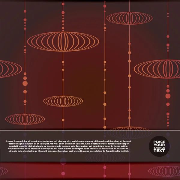 Dekorative Elemente auf rotem Hintergrund - nahtloses Muster — Stockvektor