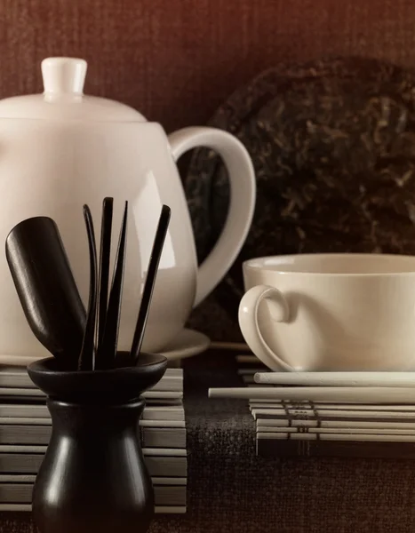 Κινεζική τσάι και αντικείμενα — Φωτογραφία Αρχείου